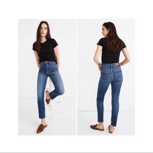 MADEWELL Blue Mid-rise Stovepipe Zip Fly Straight Leg Jeans (28) GENTLY USED